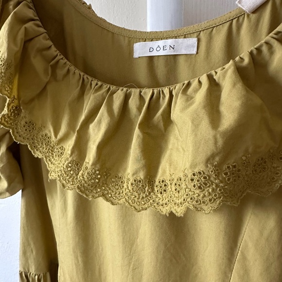 Doen Mustard Ruffle Dress - Picture 3 of 4